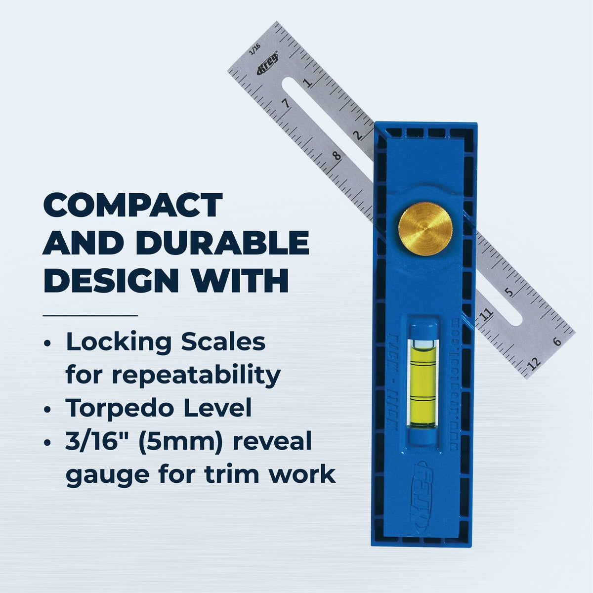 Kreg Multi-Mark Imperial and Metric Measuring and Layout Tool with Built-In Level (KMA2900)