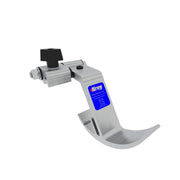 Kreg Tool KMS7801 Swing Stop showing curved bypass foot and aluminum body for stop control on a miter saw or table saw fence system
