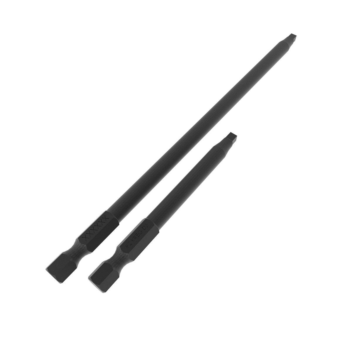 Kreg Tool DDS 3 inch and 6 inch #2 square driver combo with two driver lengths for pocket hole fastening and woodworking assembly on the bench