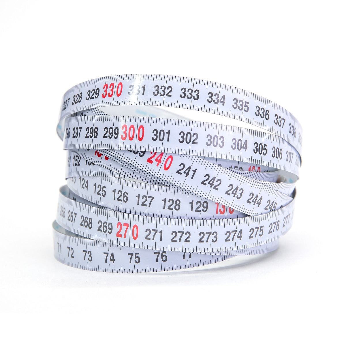 Kreg KMS7729 3.5-Meter Self-Adhesive Measuring Tape - Left to Right coiled for shop fence measuring and track system layout