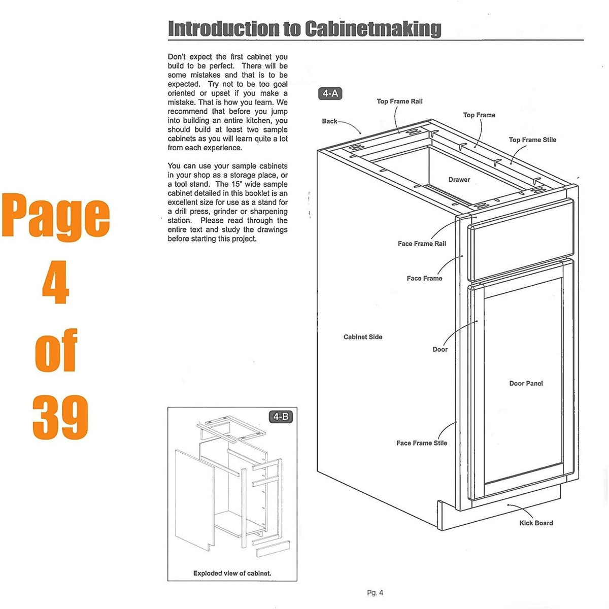 Kreg Basic Cabinetmaking Booklet for Pocket Hole Joinery Instruction Guide (MD-CAB01)