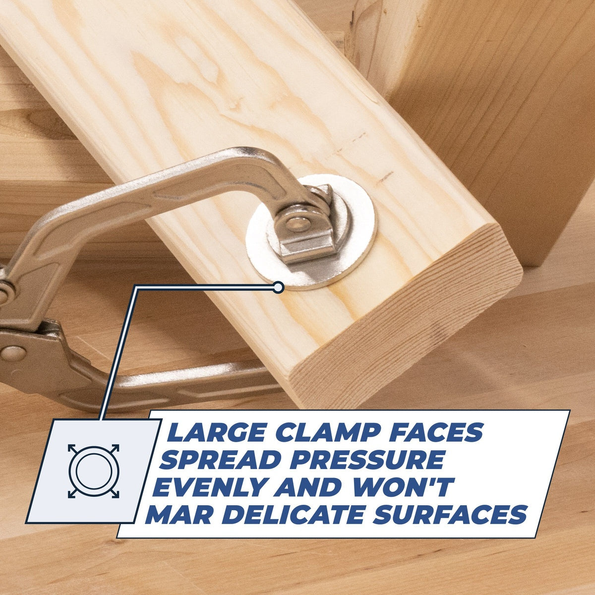 Kreg Wood Project Clamp 3-in. Auto-Adjust Hand Clamp for Pocket-Hole Joinery (KHC3)