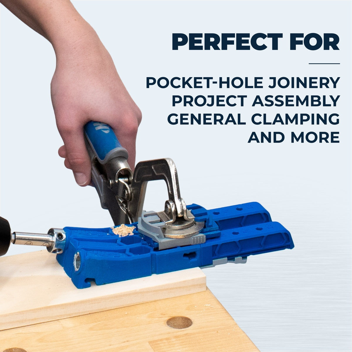 Kreg Wood Project Clamp 3-in. Auto-Adjust Hand Clamp for Pocket-Hole Joinery (KHC3)
