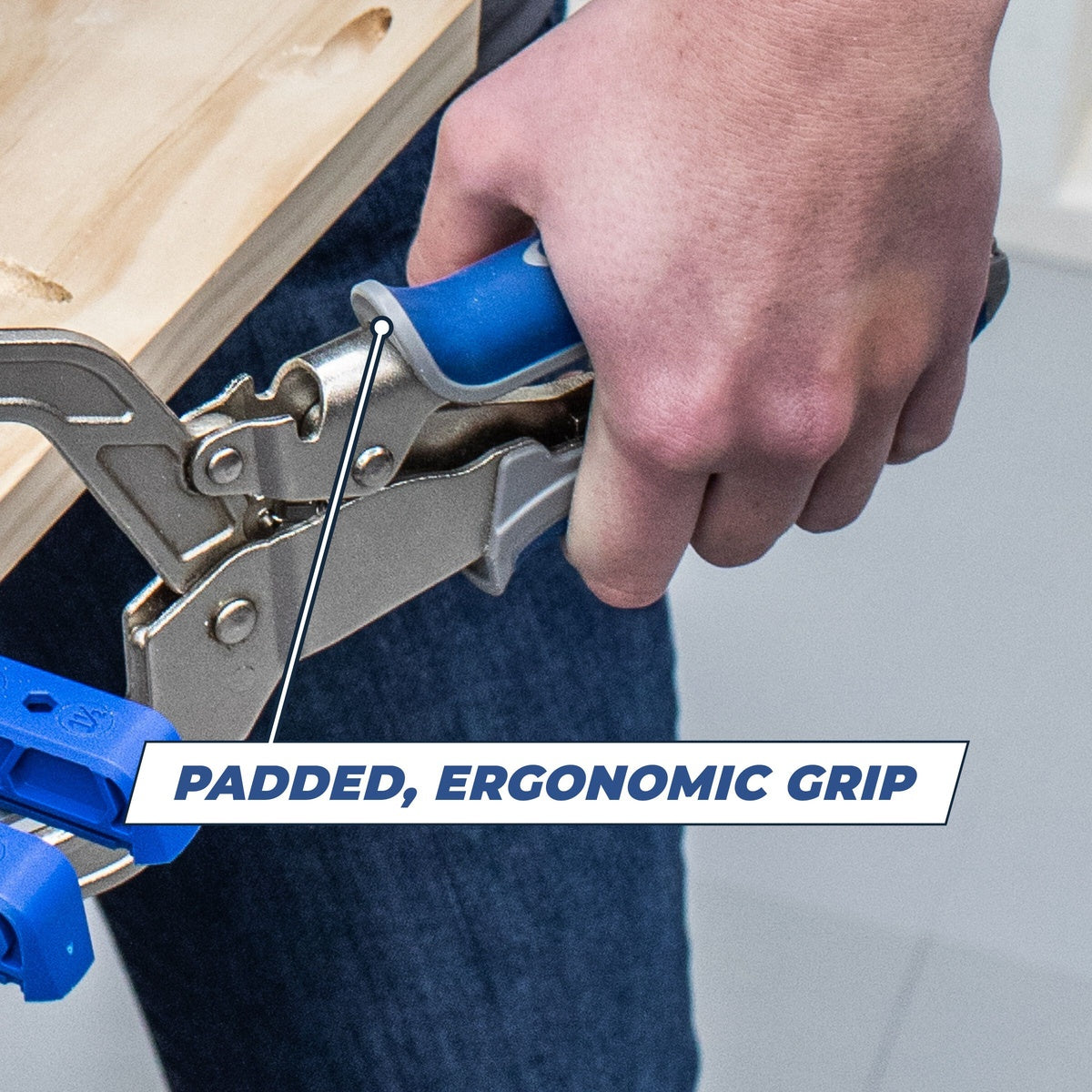 Kreg Wood Project Clamp 3-in. Auto-Adjust Hand Clamp for Pocket-Hole Joinery (KHC3)