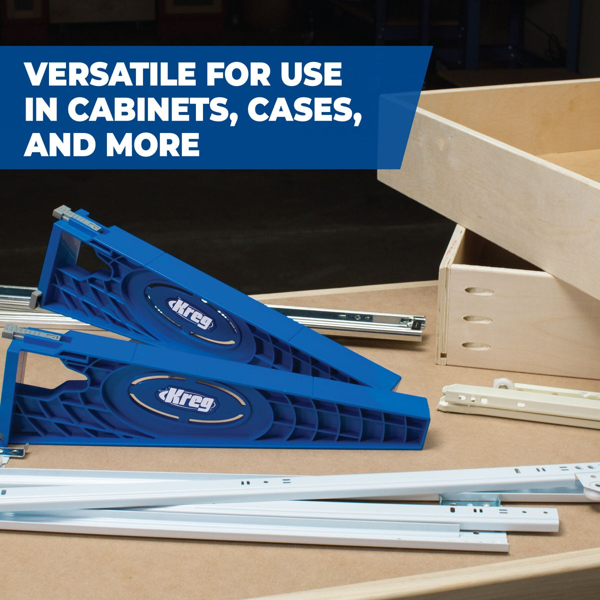 Kreg Drawer Slide Jig for Accurate Cabinet Drawer Slide Installation (KHI-SLIDE)