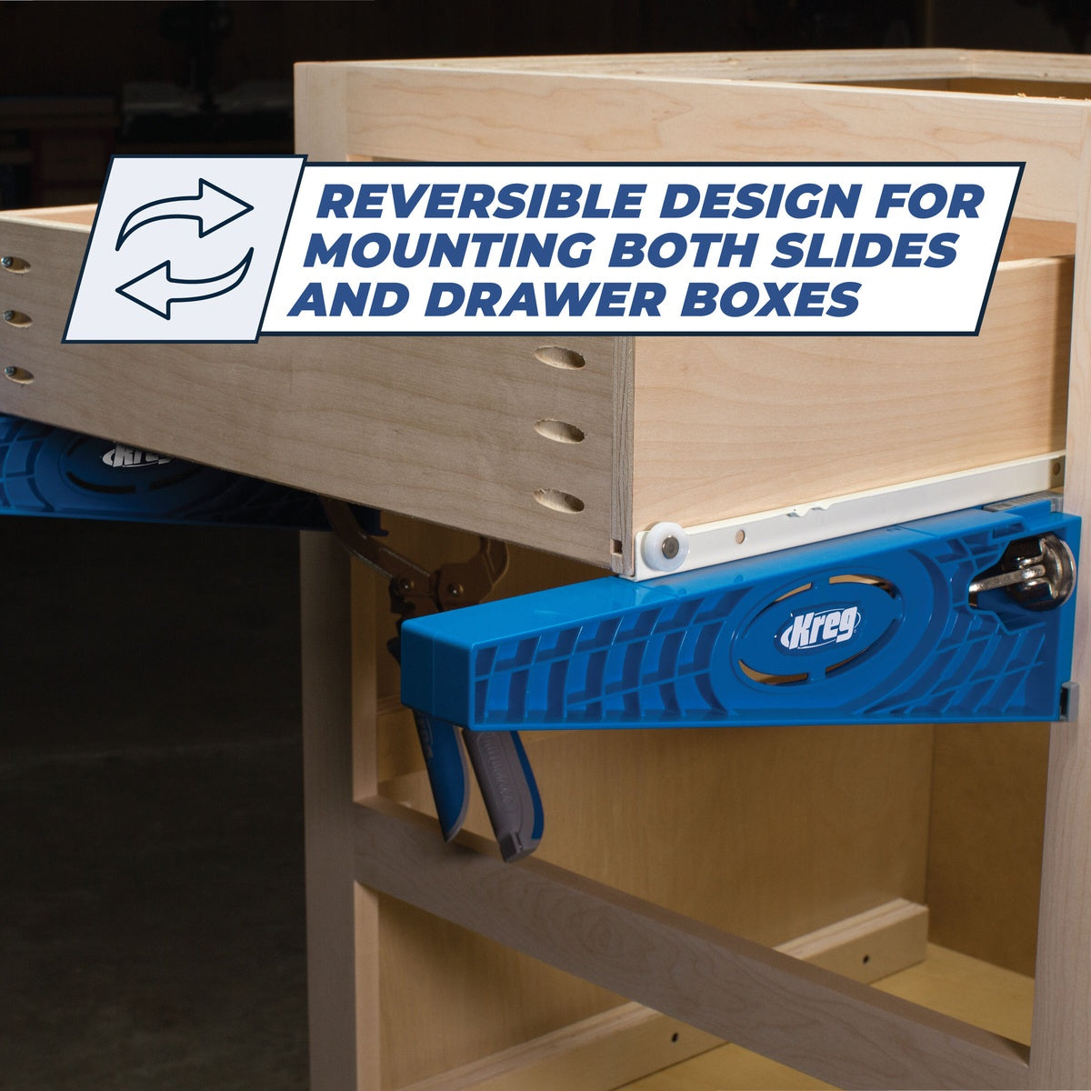 Kreg Drawer Slide Jig for Accurate Cabinet Drawer Slide Installation (KHI-SLIDE)