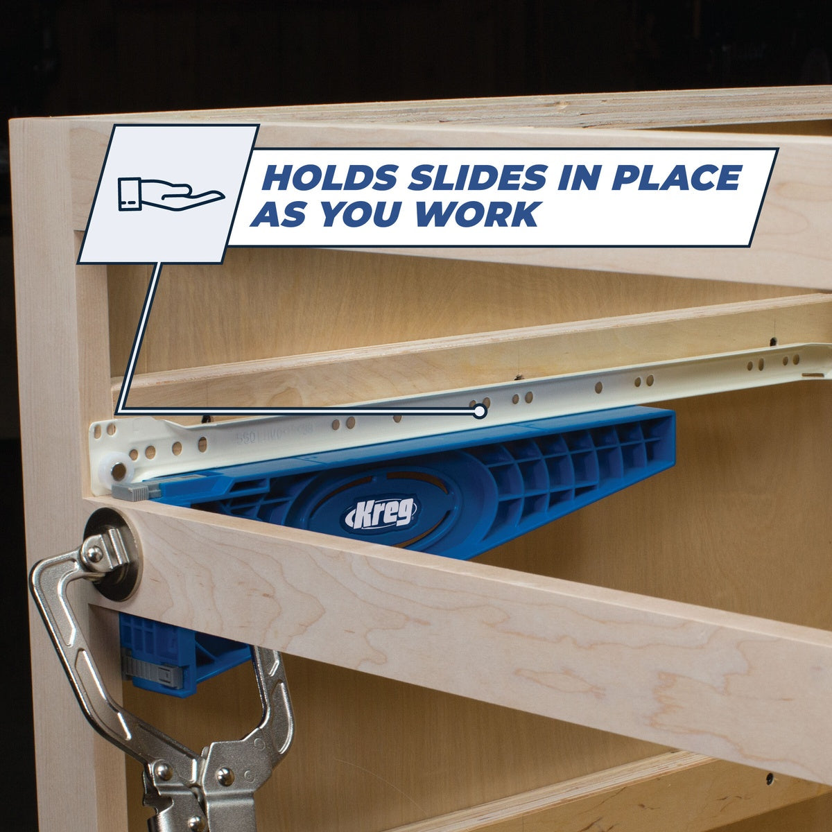Kreg Drawer Slide Jig for Accurate Cabinet Drawer Slide Installation (KHI-SLIDE)