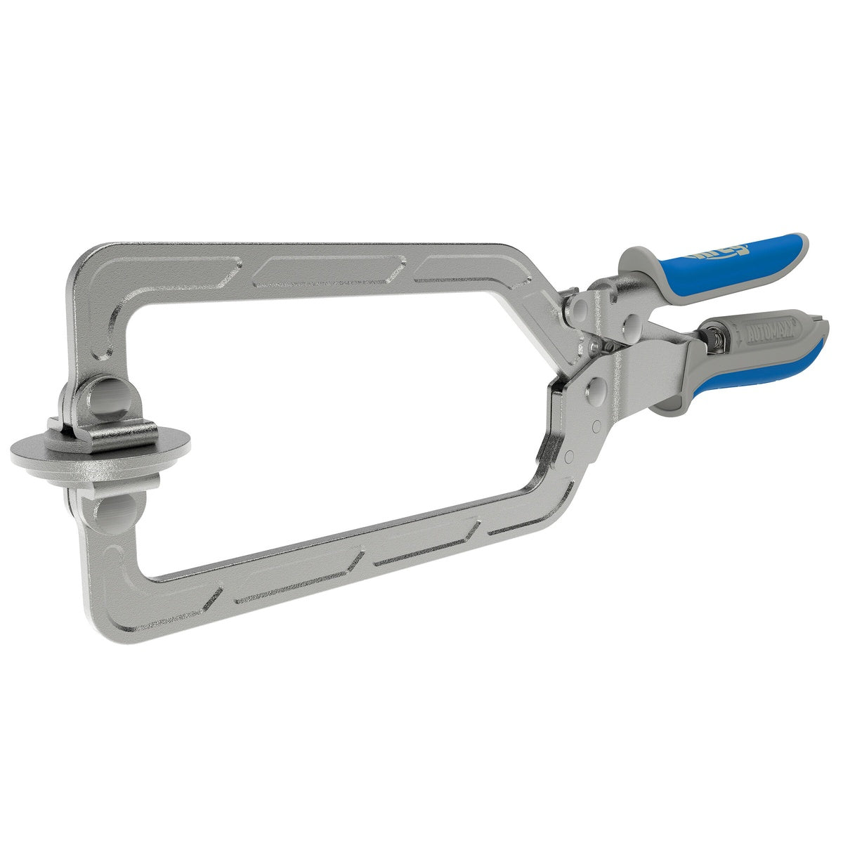 Kreg KHC6 Automaxx 6 inch Wood Project Clamp with large clamp faces for holding wood parts during assembly work in a shop setting