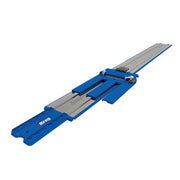 Kreg KMA2700 Accu-Cut Circular Saw Guide Track assembled with aluminum guide rail and universal sled for straight cuts in plywood and sheet goods