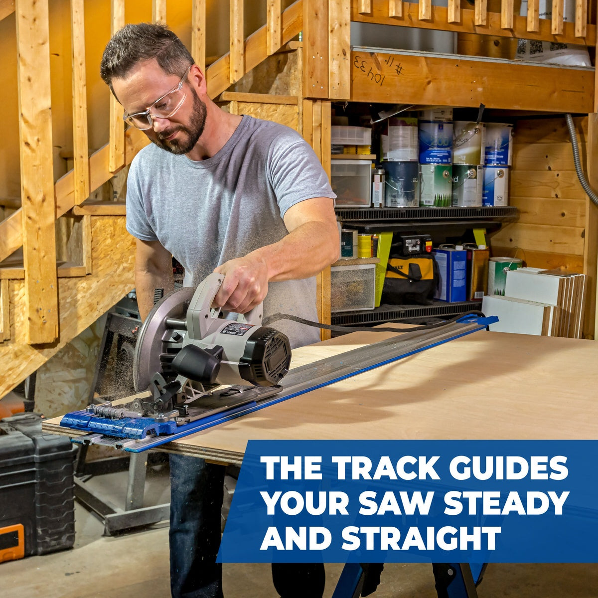 Kreg Accu-Cut 50-in. Circular Saw Guide Track System for Straight Cuts (KMA2700)