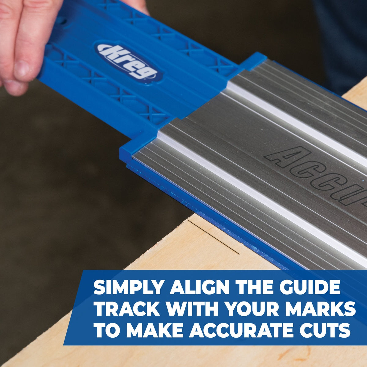 Kreg Accu-Cut 50-in. Circular Saw Guide Track System for Straight Cuts (KMA2700)