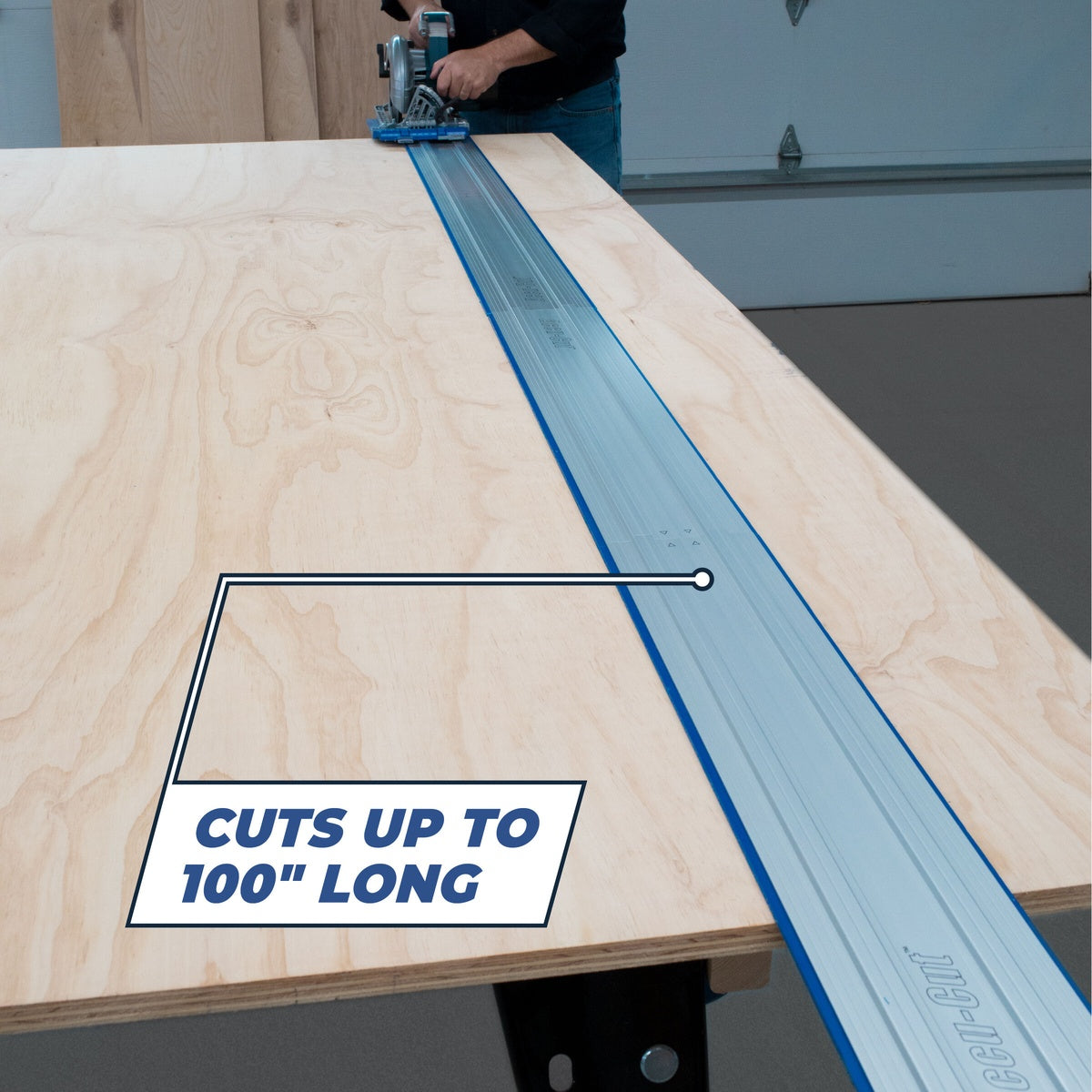 Kreg Accu-Cut XL 100-in. Circular Saw Track Guide System for Straight Cuts (KMA3700)