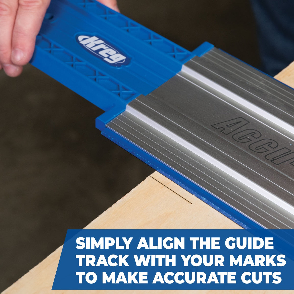 Kreg Accu-Cut XL 100-in. Circular Saw Track Guide System for Straight Cuts (KMA3700)