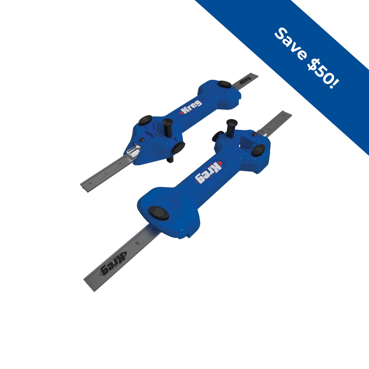 Kreg Adaptive Cutting System 13-in. Rip Guides for 62-in. Guide Track, Pair (ACS405)