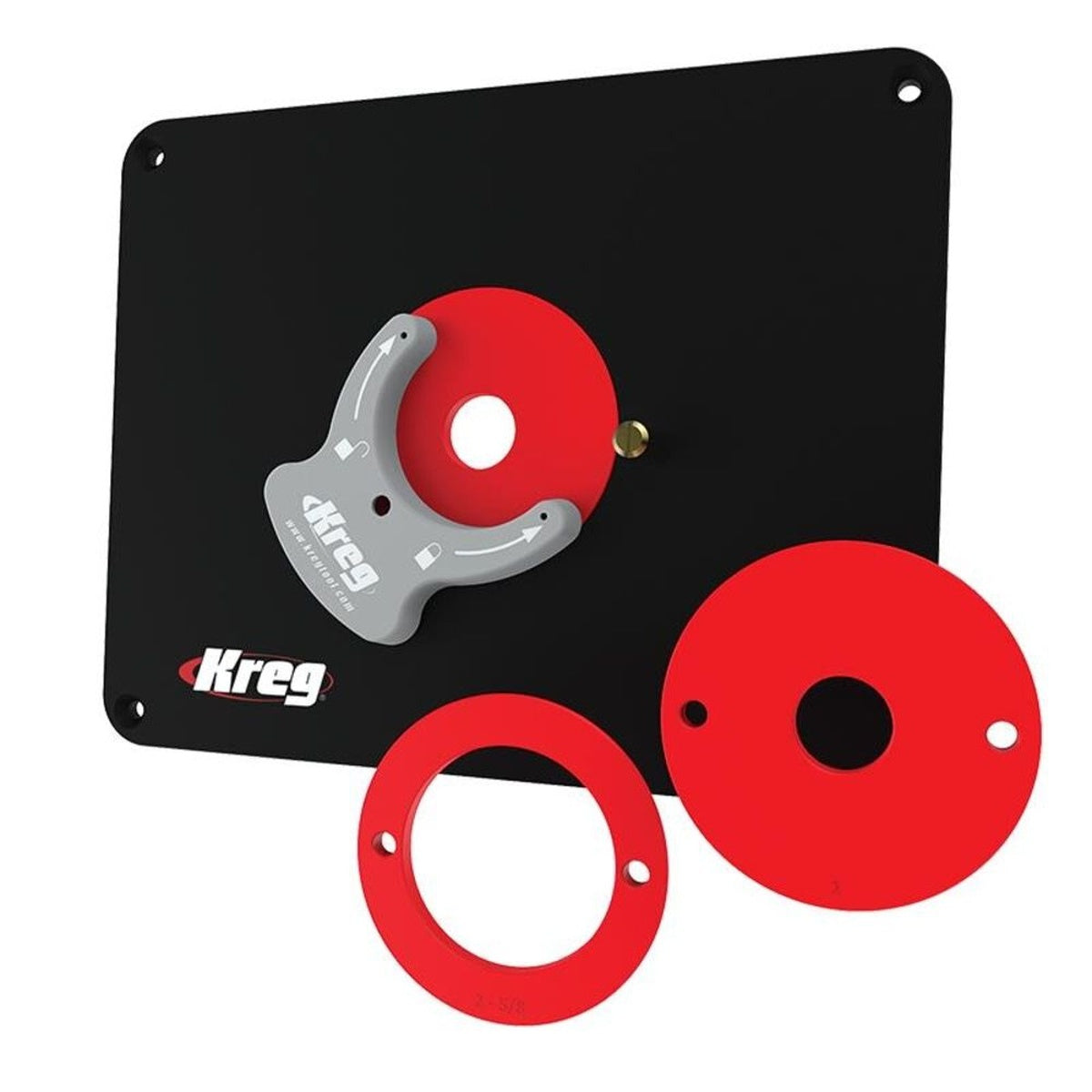 Kreg Precision Router Table Insert Plate with Level-Loc Rings, Undrilled (PRS4038)