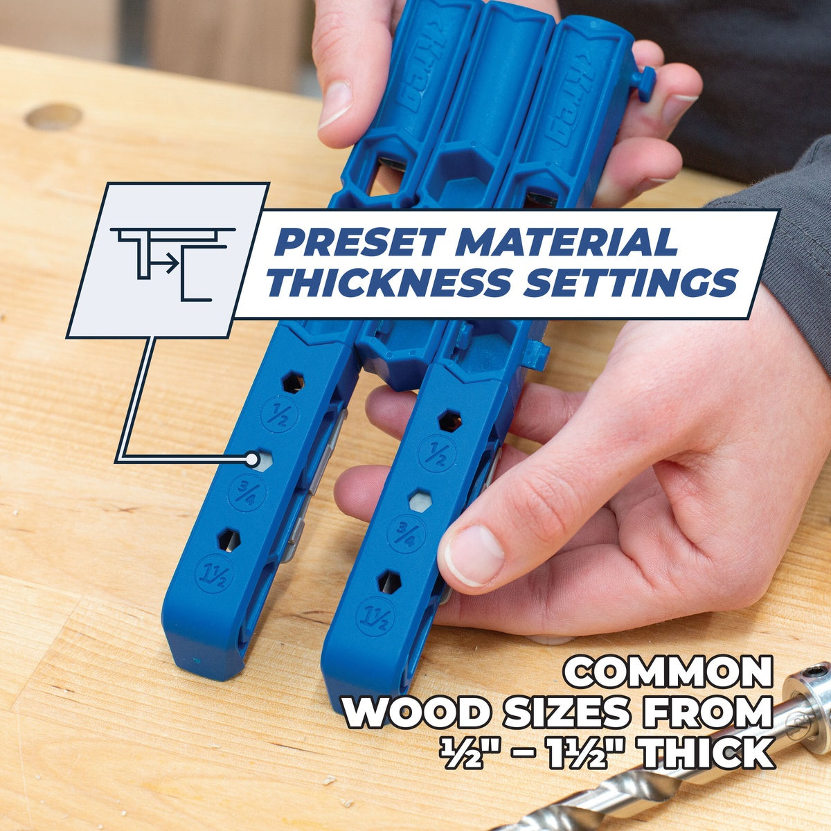 Kreg Pocket-Hole Jig 310 for 1/2-in. to 1-1/2-in. Material, Portable Joinery Kit (KPHJ310)