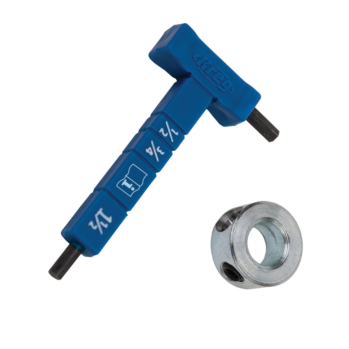 Kreg Easy-Set Stop Collar and Material Thickness Gauge/Hex Wrench Kit for Pocket-Hole Jigs (KPHA330)