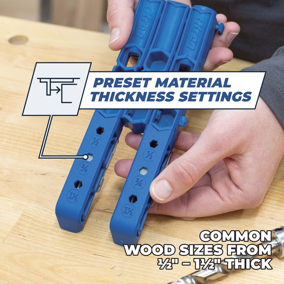 Kreg Pocket-Hole Jig 320 Portable Wood Joinery Jig Kit for 1/2-in. to 1-1/2-in. Material (KPHJ320)