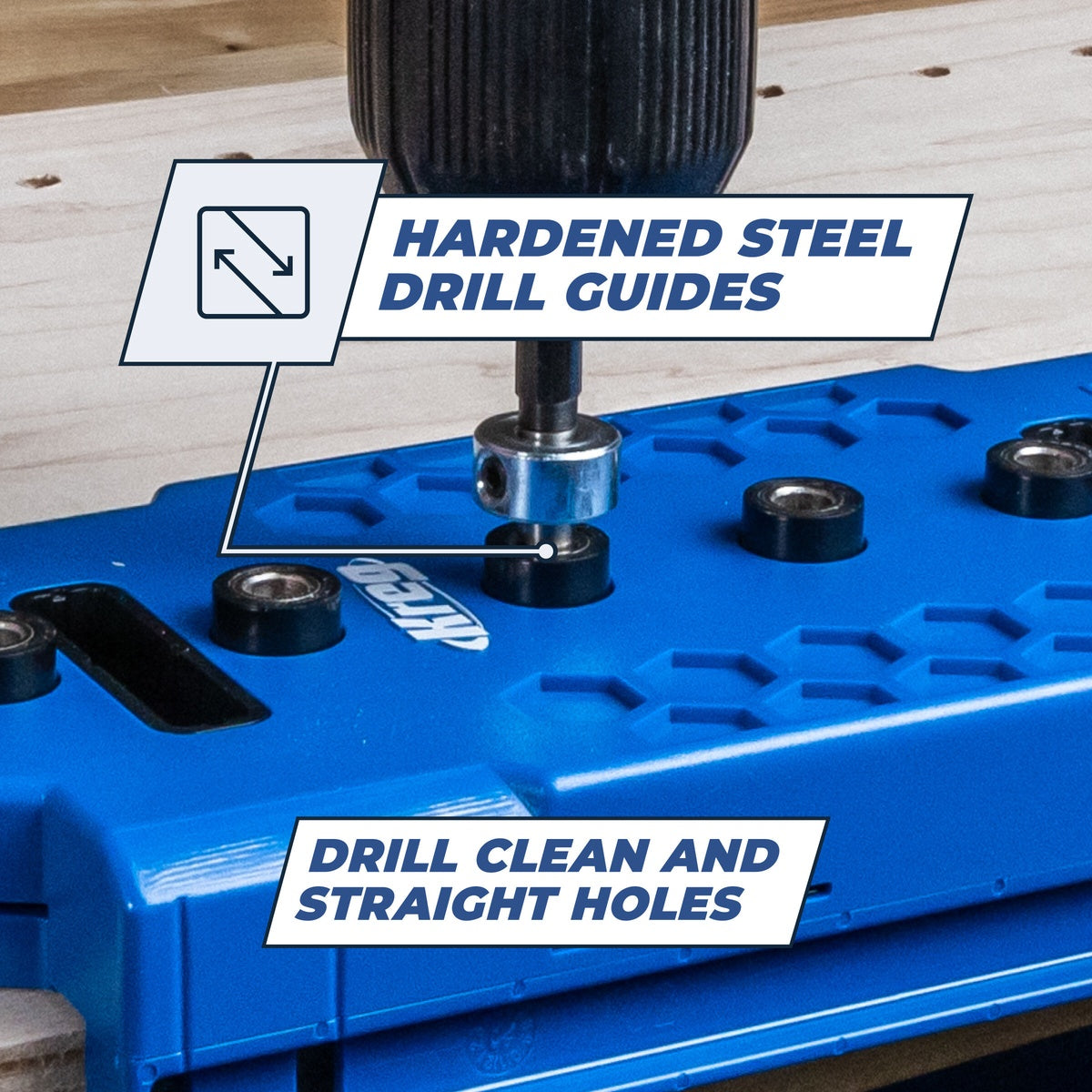 Kreg Shelf Pin Jig 5 mm Cabinet Drilling Jig for Shelves and 32 mm Systems (KMA3232)