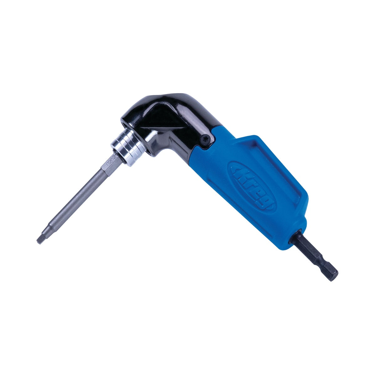 Kreg 90 Degree Pocket-Hole Driver right-angle attachment with 1/4 inch hex shank for drill and impact driver use in tight fastening applications