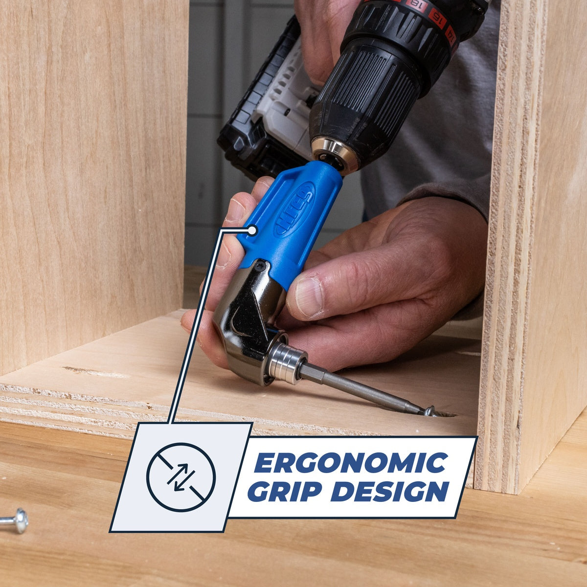Kreg 90 Degree Pocket-Hole Driver Right-Angle Drill Attachment for Tight Spaces (KDRV-90DG)