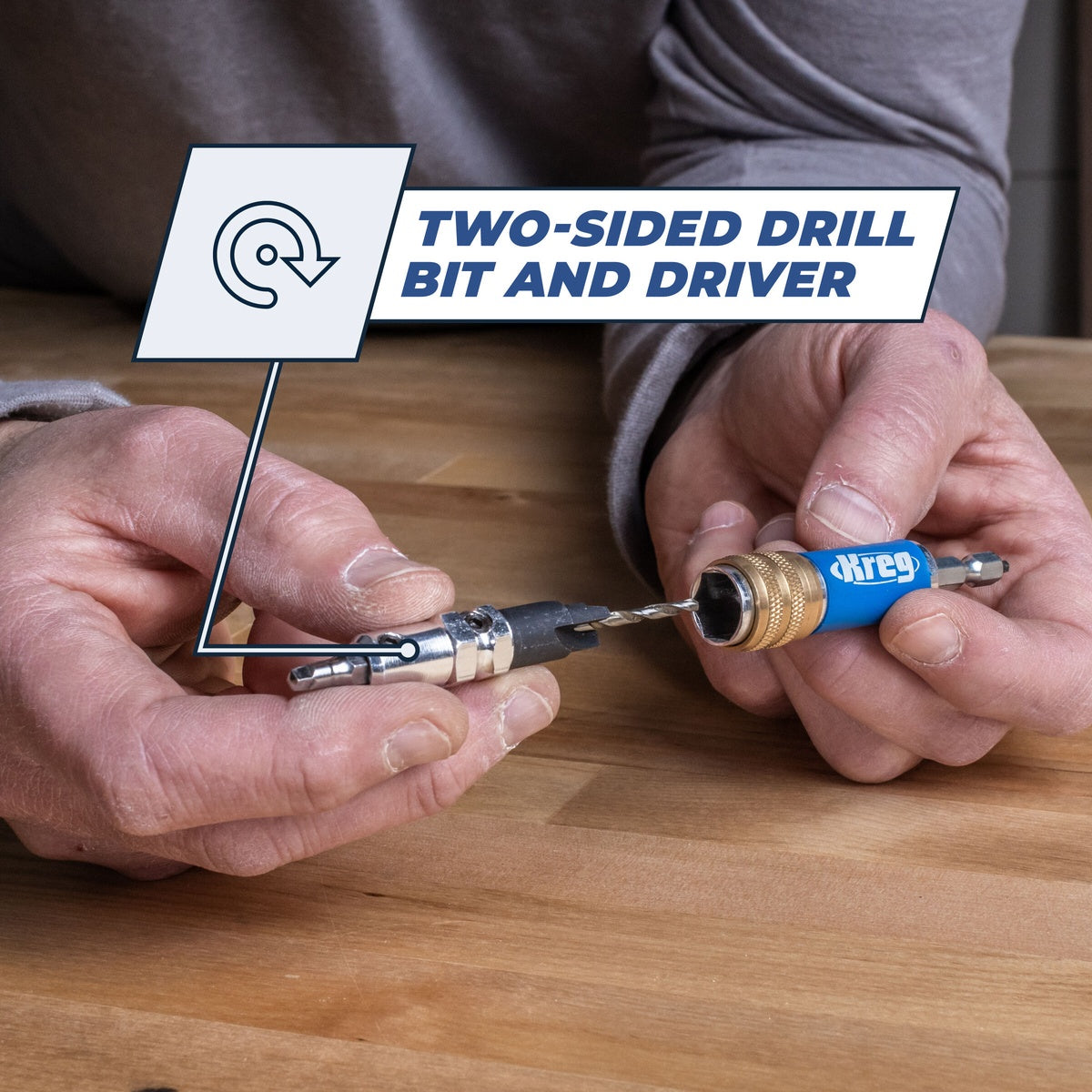 Kreg Quick-Flip 1/4 in. Hex Drill and Drive Bit Accessory for Kreg Screws (KDRV-FLIP)