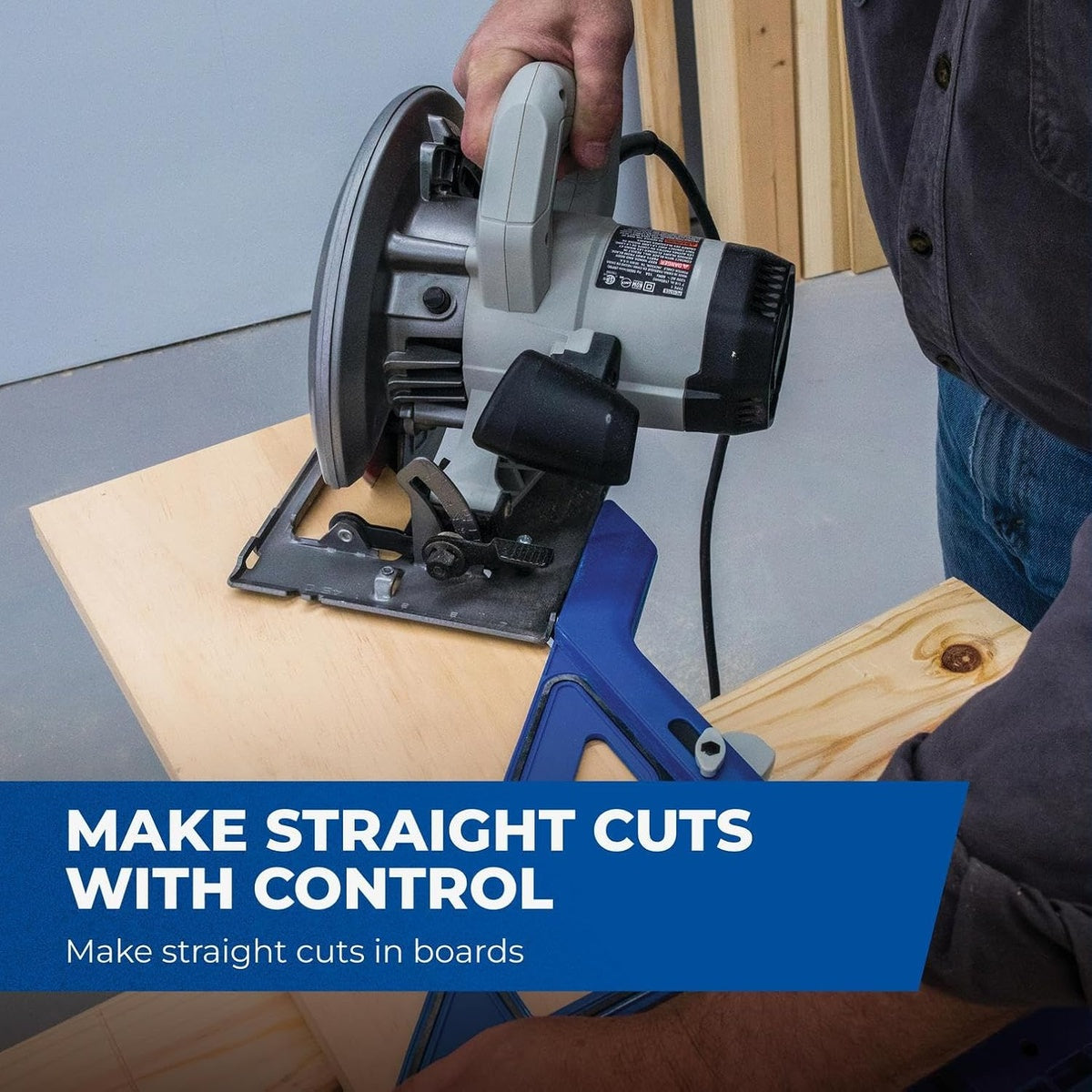 Kreg Portable Crosscut Circular Saw Crosscut Jig for Accurate 45 and 90 Degree Cuts (KMA4000-E)