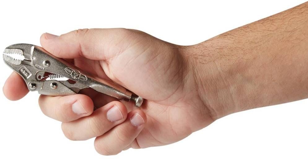 Irwin 1002L3 VISE-GRIP Original Curved Jaw Locking Pliers with Wire Cutter 4-in.