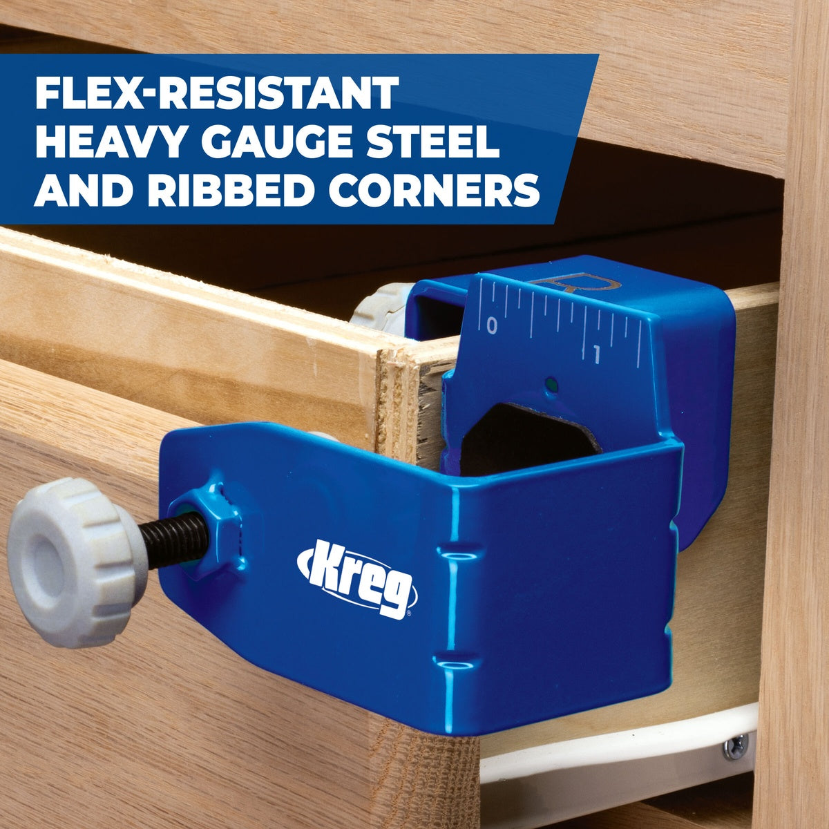 Kreg Tool Drawer Front Mounting Jig with Left and Right Clamps for Cabinet Installation (KCS-DFMT)