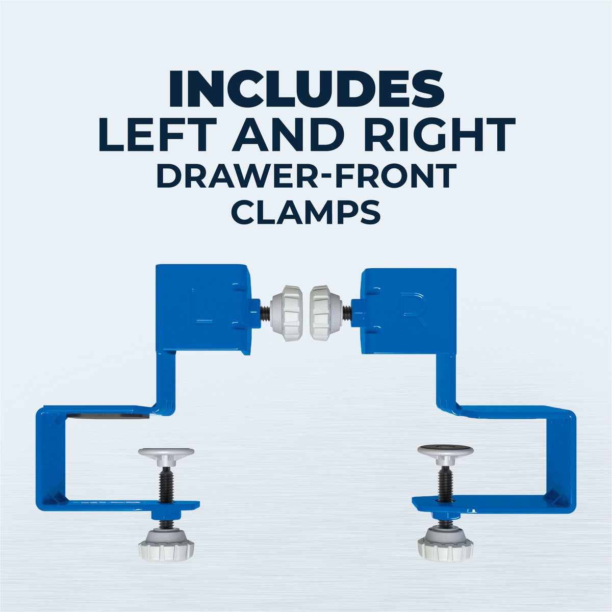 Kreg Tool Drawer Front Mounting Jig with Left and Right Clamps for Cabinet Installation (KCS-DFMT)