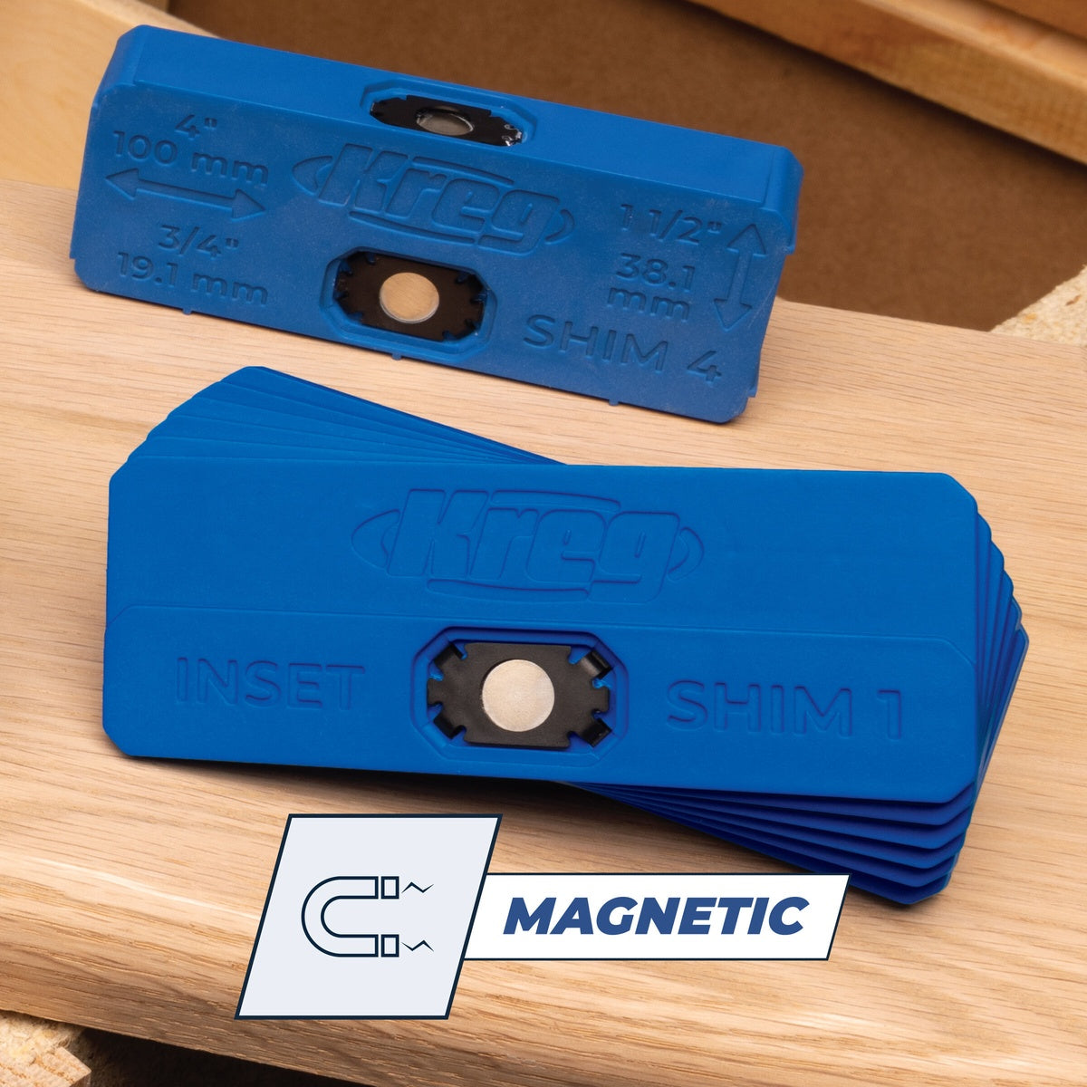 Kreg Setup and Spacer Shims 7-Piece Shim Set for Drawer and Door Spacing (KCS-SHIMS)