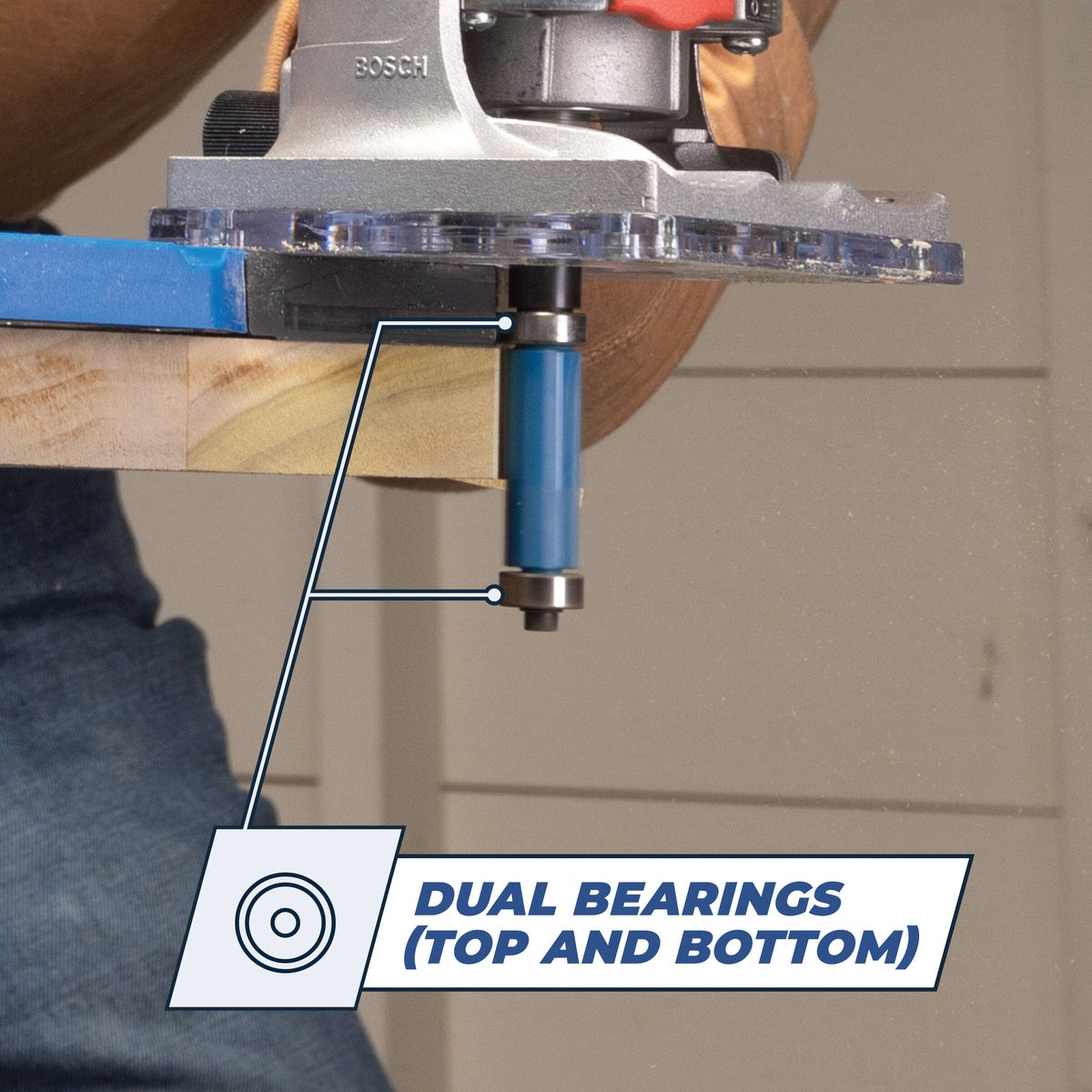 Kreg 1/4-in. Flush-Trim Router Bit for Corner Routing Guide Set (PRS250)