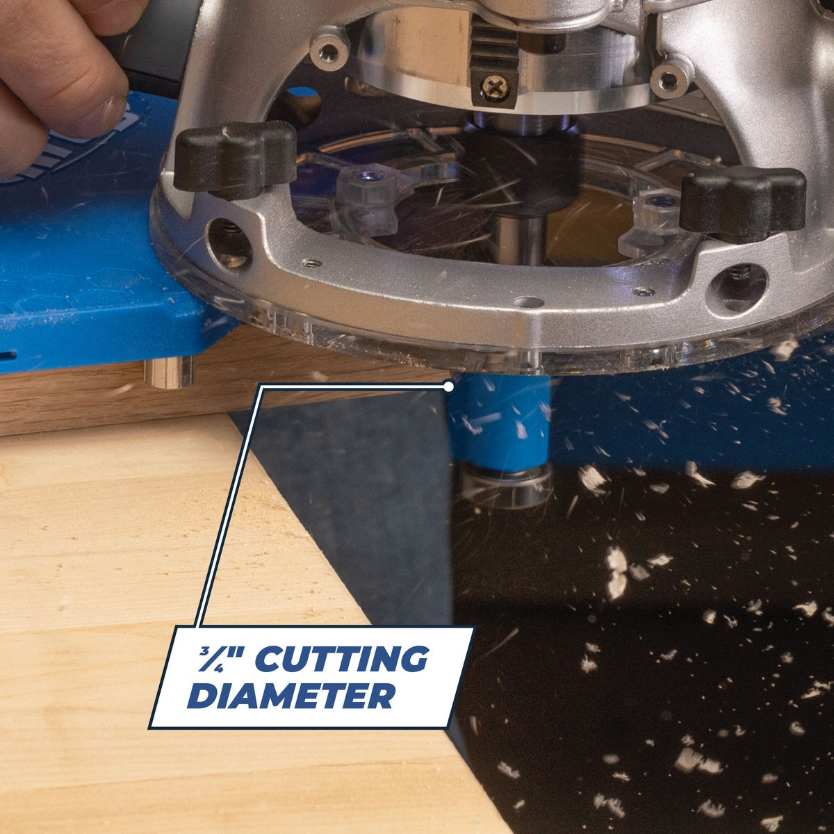Kreg Tool 1/2-in. Flush Trim Router Bit with Dual Bearings for Corner Routing Guide (PRS500)