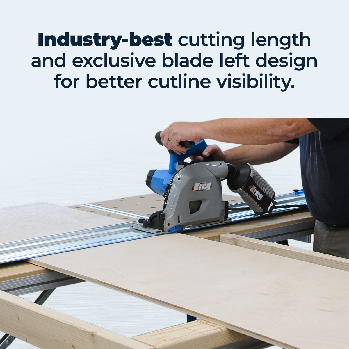 Kreg 12 Amp 62-in. Corded Plunge-Cut Track Saw Kit with Guide Track (ACS2100)
