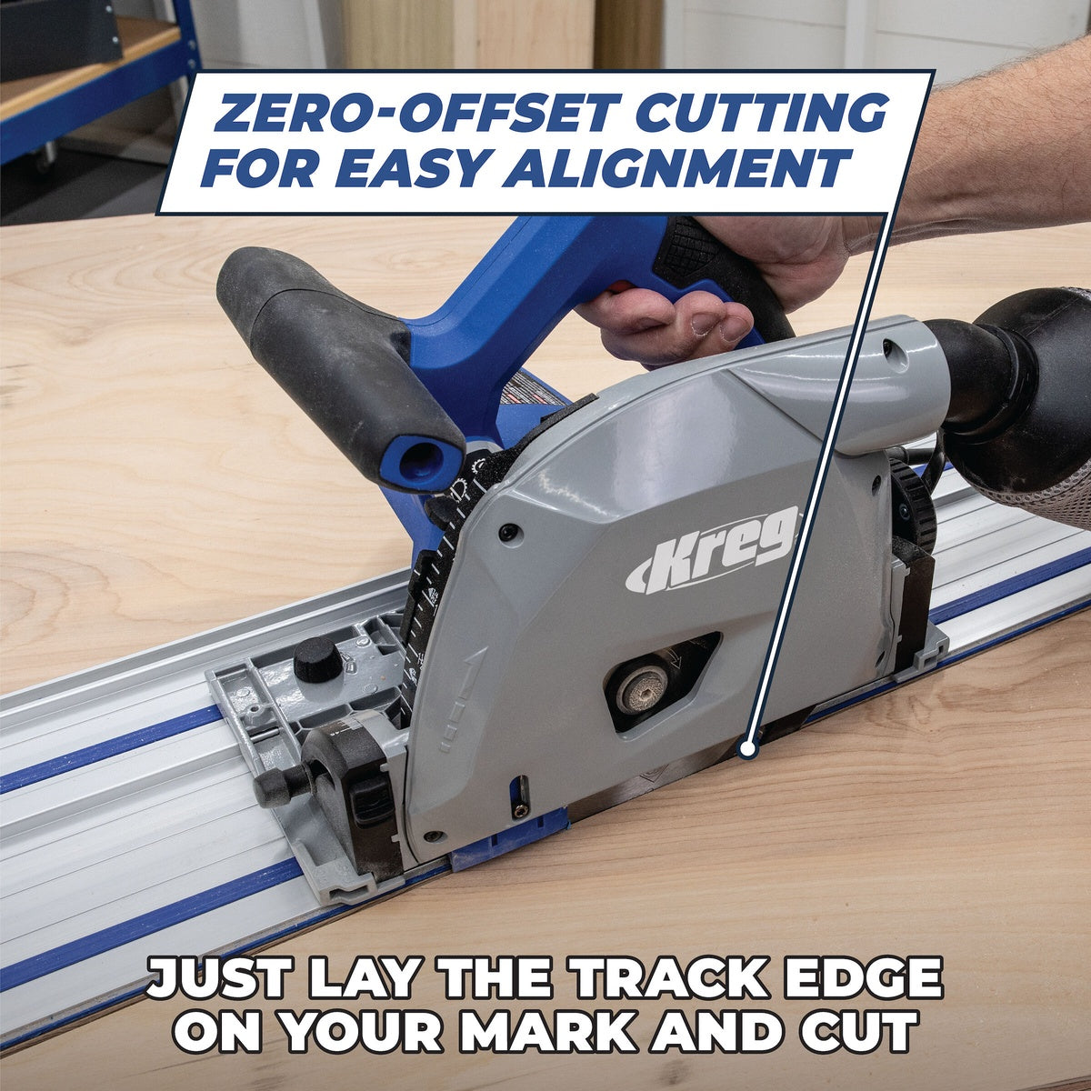 Kreg Tool 12 Amp 62-in. Corded Plunge-Cut Track Saw Master Kit with Project Table (ACS3100)