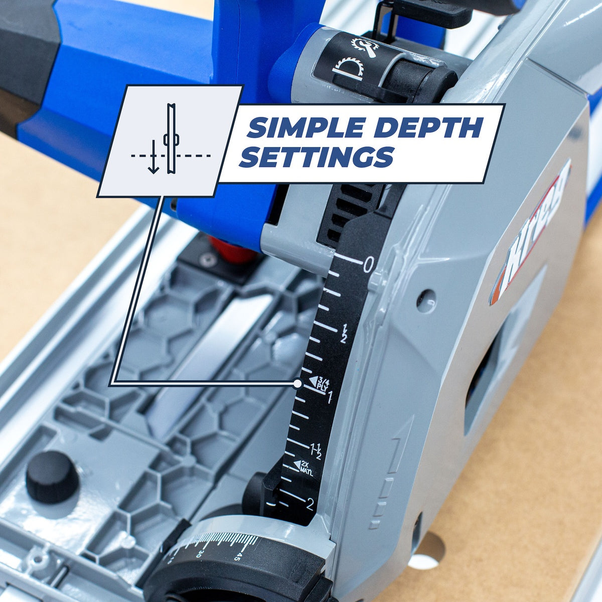 Kreg Adaptive Cutting System 12 Amp Corded Plunge-Cut Track Saw, Tool Only (ACS-SAWBB)