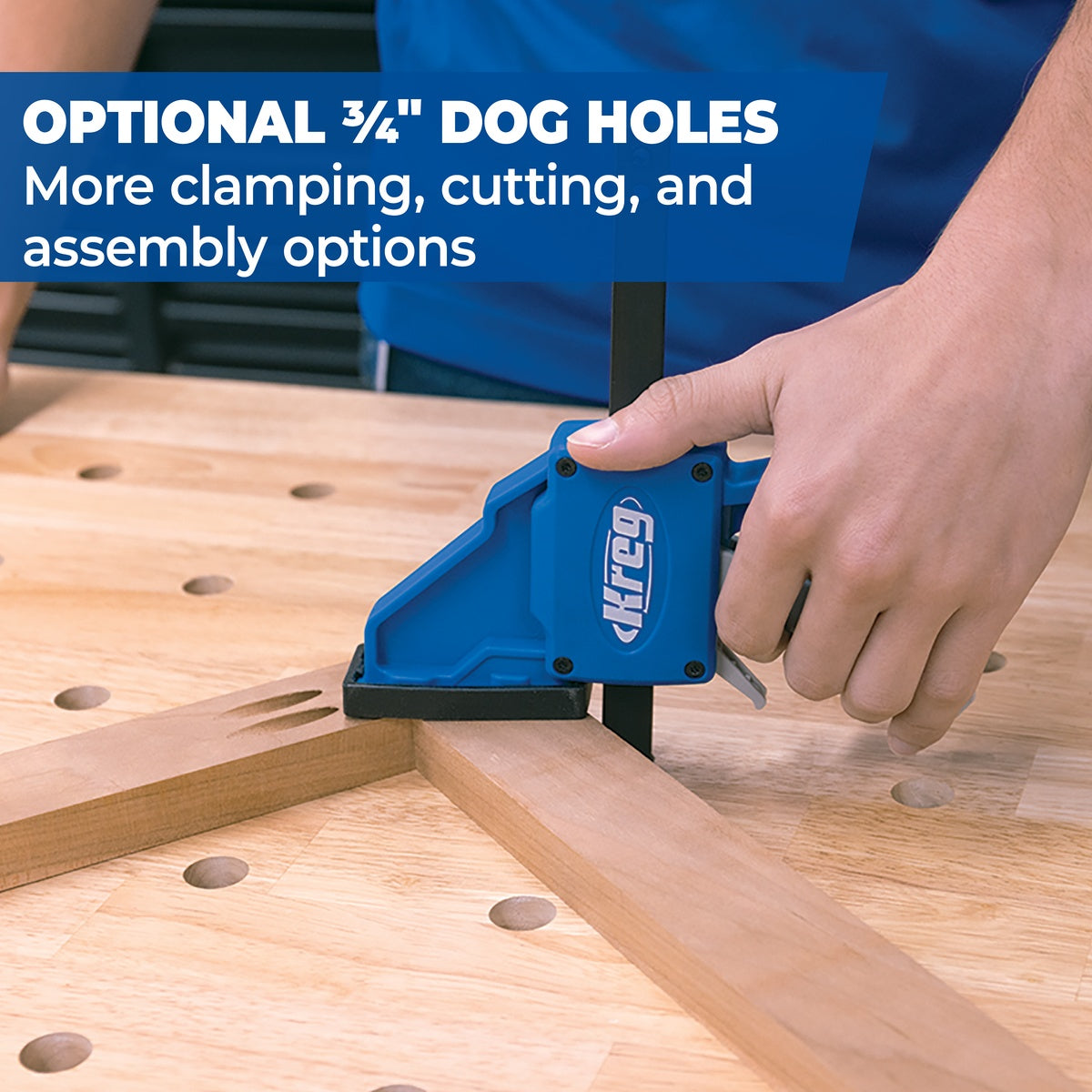 Kreg Tool 24 in. x 48 in. 1-1/2 in. Hardwood Bench Top for Workbench Systems (HWBT-4824)