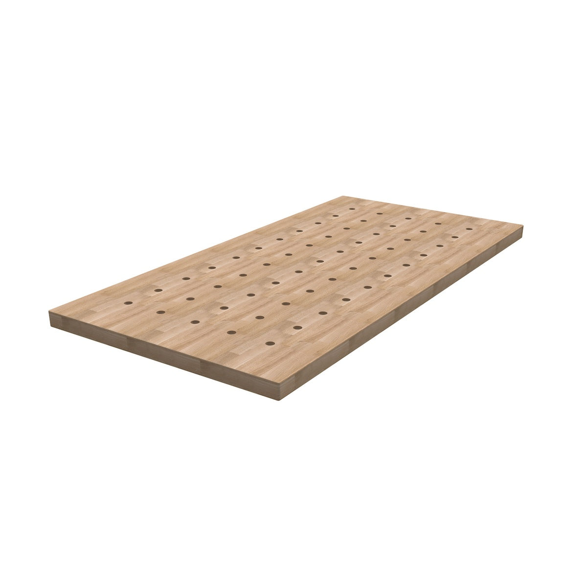 Kreg Tool HWBT-4824-DH Hardwood Bench Top 24 x 48 with Dog Holes showing flat butcher block surface for woodworking, fastening, and assembly tasks