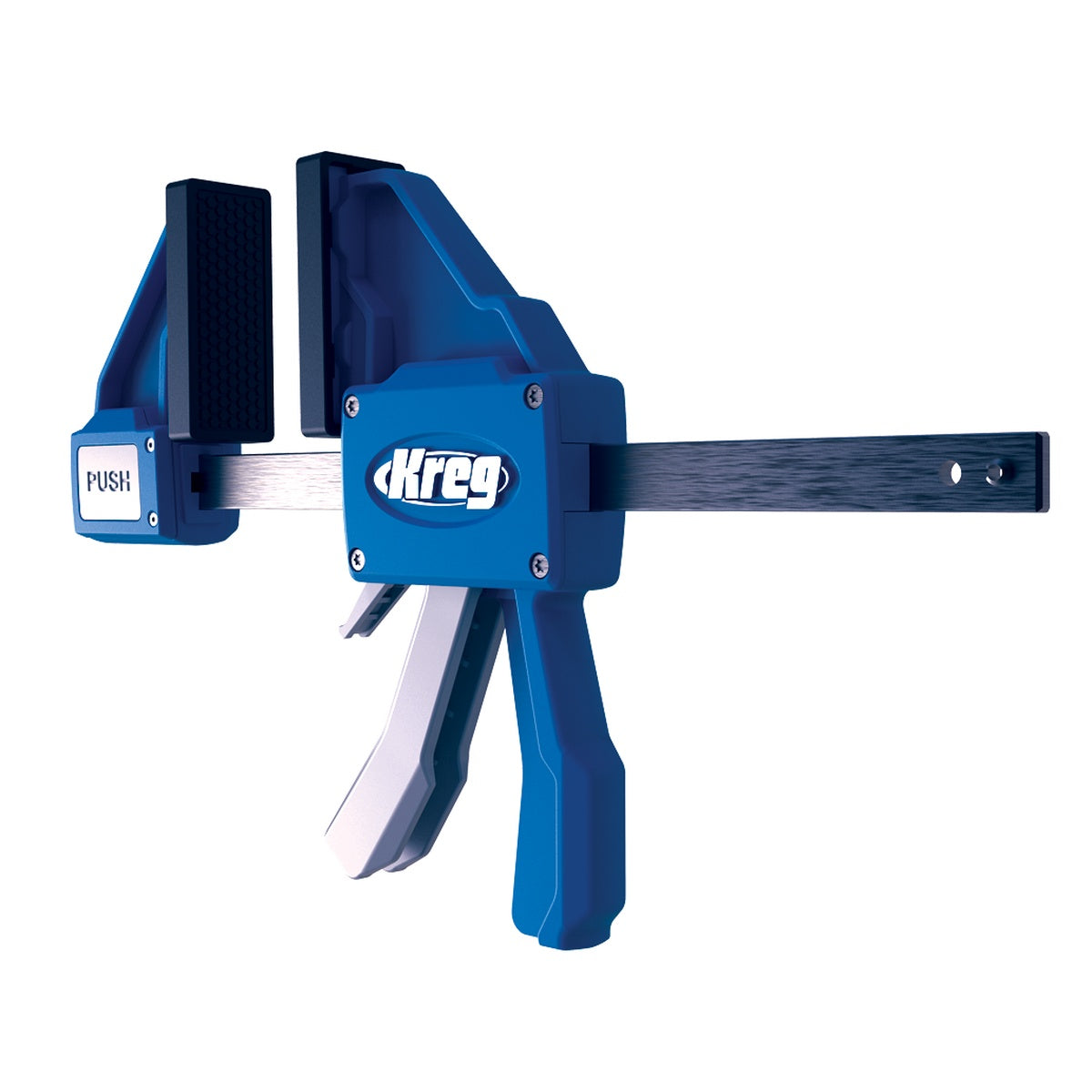 Kreg Tool KVGC36 36 in. VersaGrip Clamp product view showing trigger handle, sliding jaw, and reversible clamp head