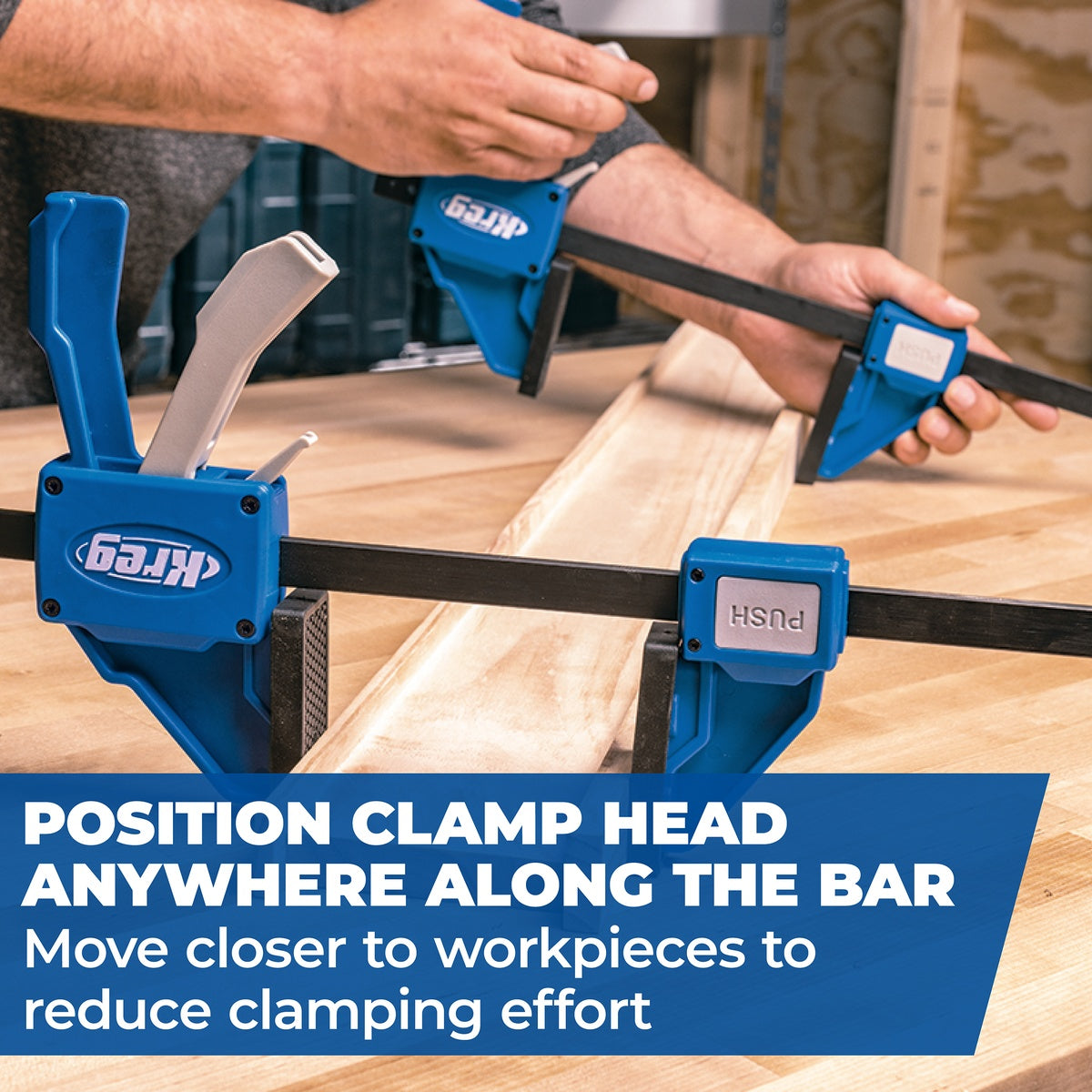 Kreg Tool VersaGrip 6-in. Bar Clamp with Reversible Clamp Head (KVGC6)