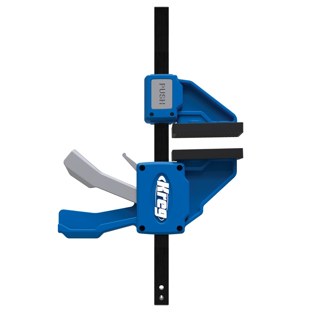 Kreg Tool KVGC6 6 in. VersaGrip Clamp with reversible head configured for flexible clamping and spreading in the shop