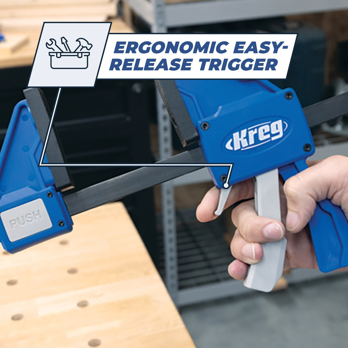 Kreg Tool VersaGrip 6-in. Bar Clamp with Reversible Clamp Head (KVGC6)