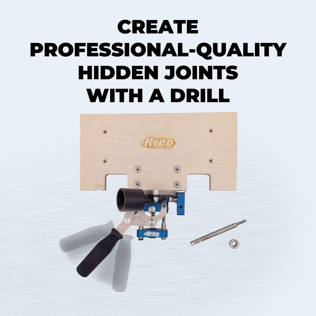 Kreg MortiseMate Loose Tenon Jig with 6 mm Mortising Cutter for Drill-Powered Wood Joinery (KLTJ100)
