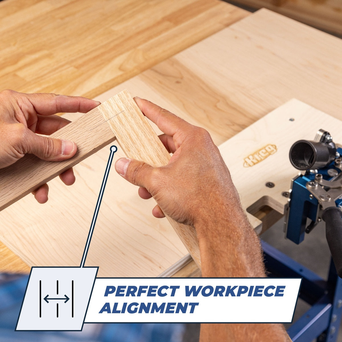 Kreg MortiseMate Loose Tenon Jig with 6 mm Mortising Cutter for Drill-Powered Wood Joinery (KLTJ100)