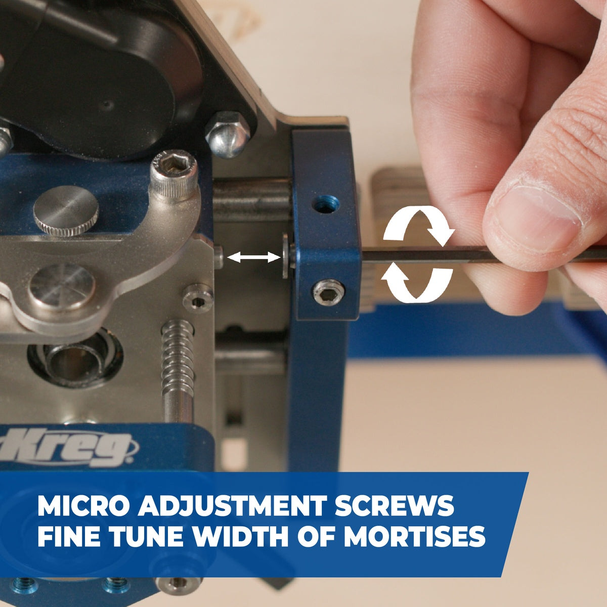 Kreg MortiseMate Loose Tenon Jig with 6 mm Mortising Cutter for Drill-Powered Wood Joinery (KLTJ100)