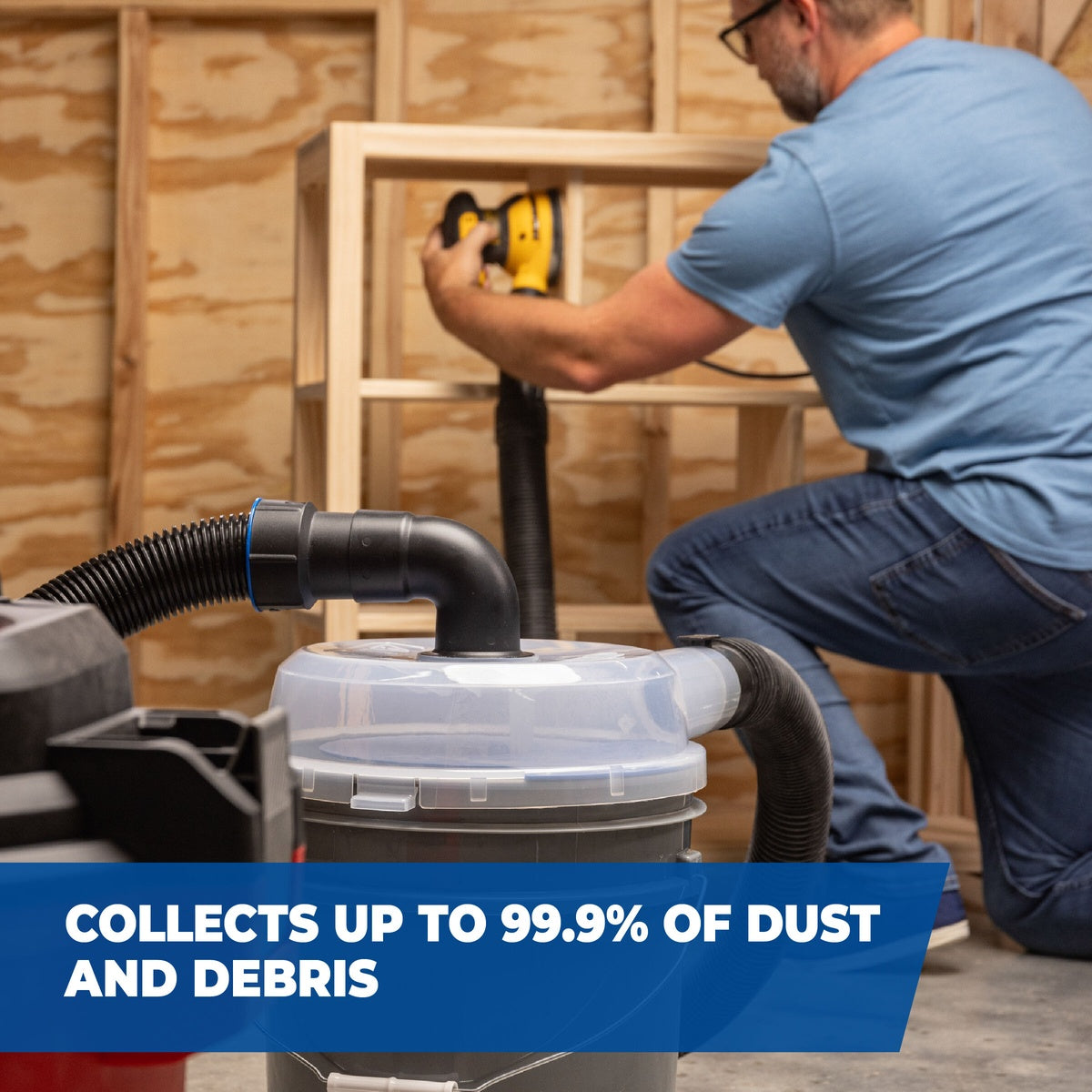 Kreg Tool Dust Separator for 5-Gallon Buckets with 3-ft. Hose (KWS-DS100)