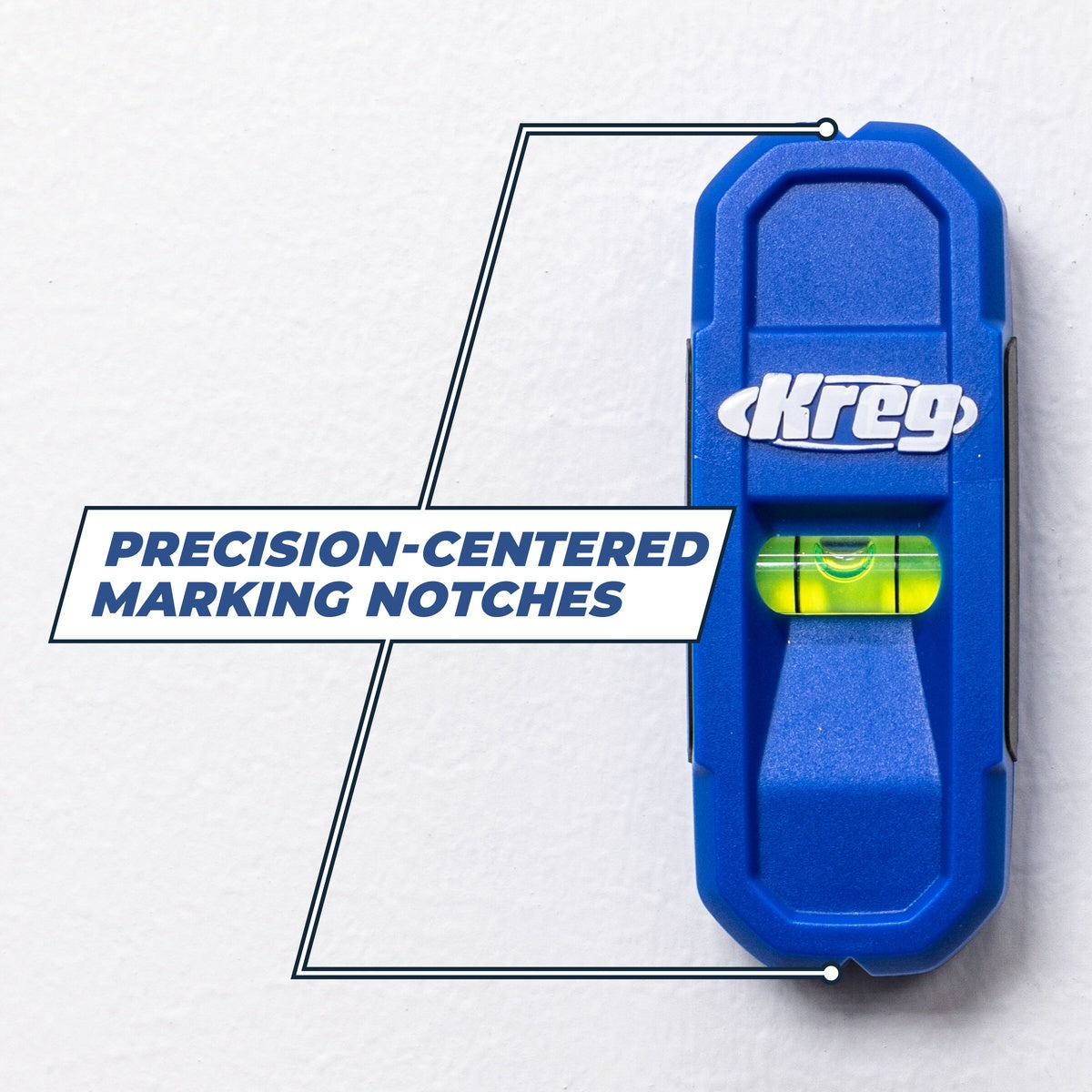 Kreg Magnetic Stud Finder with Bubble Level, Battery-Free Wall Scanning Tool (KMM1000)