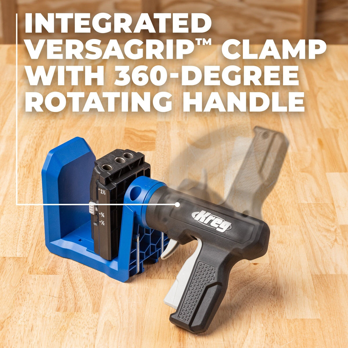 Kreg 520PRO Pocket-Hole Jig with VersaGrip Clamp and 60 Screws (KPHJ520PRO2)