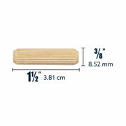 Kreg Dowel 3/8 inch x 1-1/2 inch - 30 ct. hardwood dowel shown as a dowel joinery accessory for furniture and cabinet assembly work