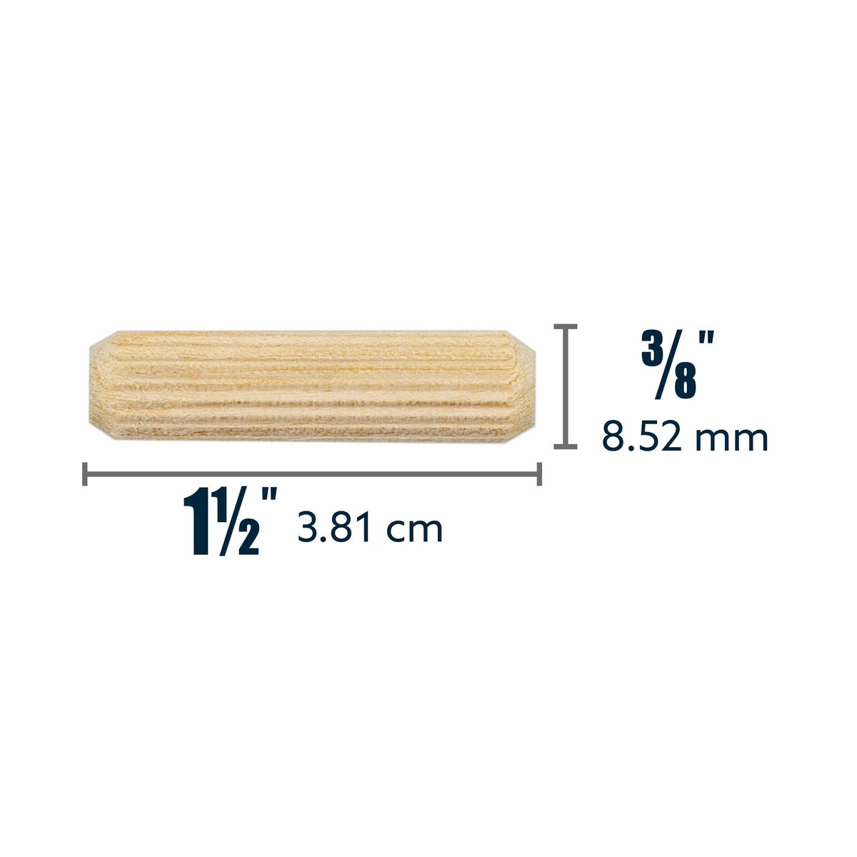 Kreg Dowel 3/8 inch x 1-1/2 inch - 30 ct. hardwood dowel shown as a dowel joinery accessory for furniture and cabinet assembly work